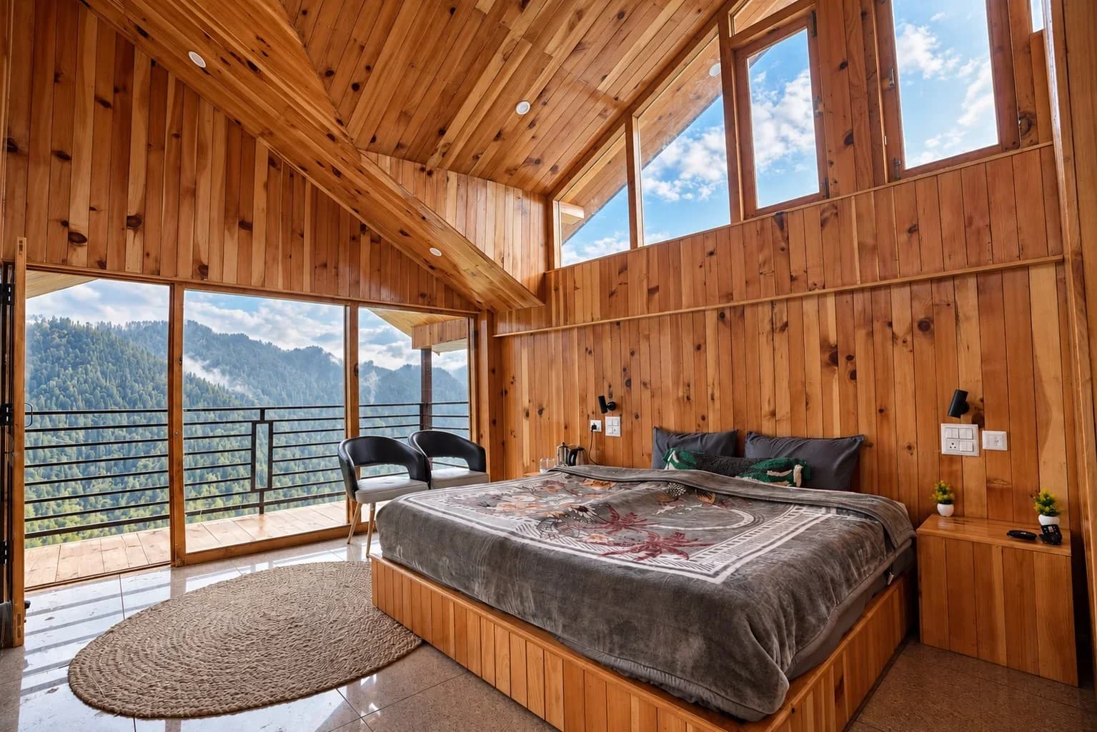 Wooden Attic Panoramic Private Balcony Rooms 1